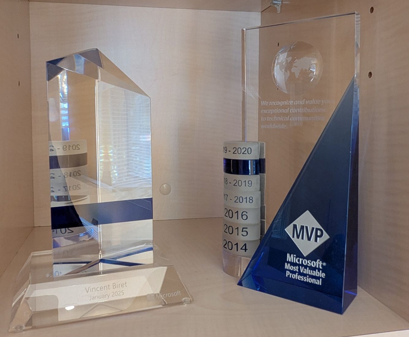 photo du crystal de 5 ans chez Microsoft